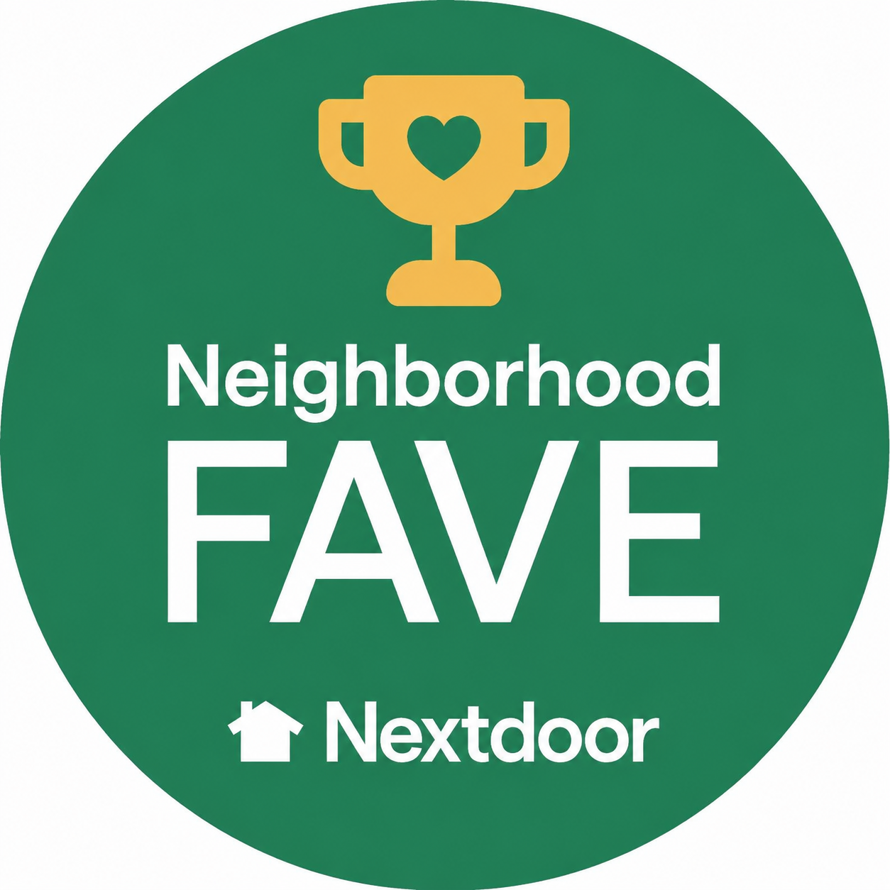 Nextdoor Neighborhood Fave 2025 winner badge